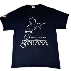 Carlos Santana T-Shirt Size M Black The Best Of Santana Tour 2020 Double Sided